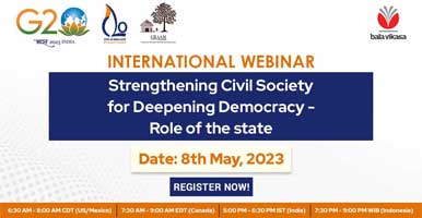 Strengthening Civil Society
for Deepening Democracy -
Role of the state