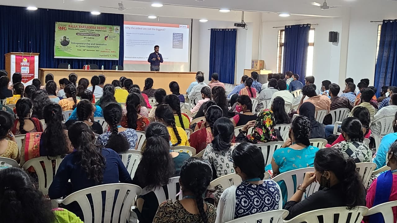 Workshop on 'Entrepreneurship and Innovation' at Nalla Narsimhareddy Group of Institutes